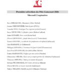 Longlist für den prix Goncourt 2026
